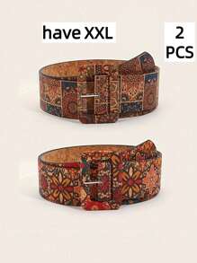 2pc Combination Printed Belt
