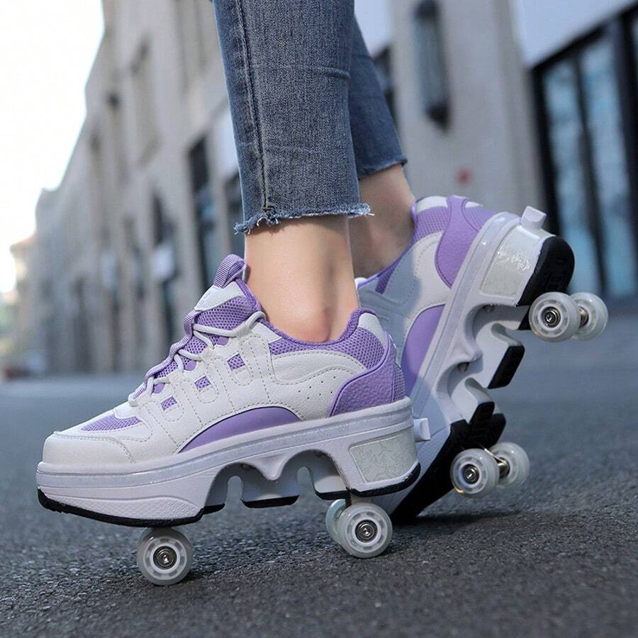 Unisex Buty Czterokołowe Wrotki Dla Mężczyzn I Kobiet Z Przyciskiem Wrotki Kółka Wrotki