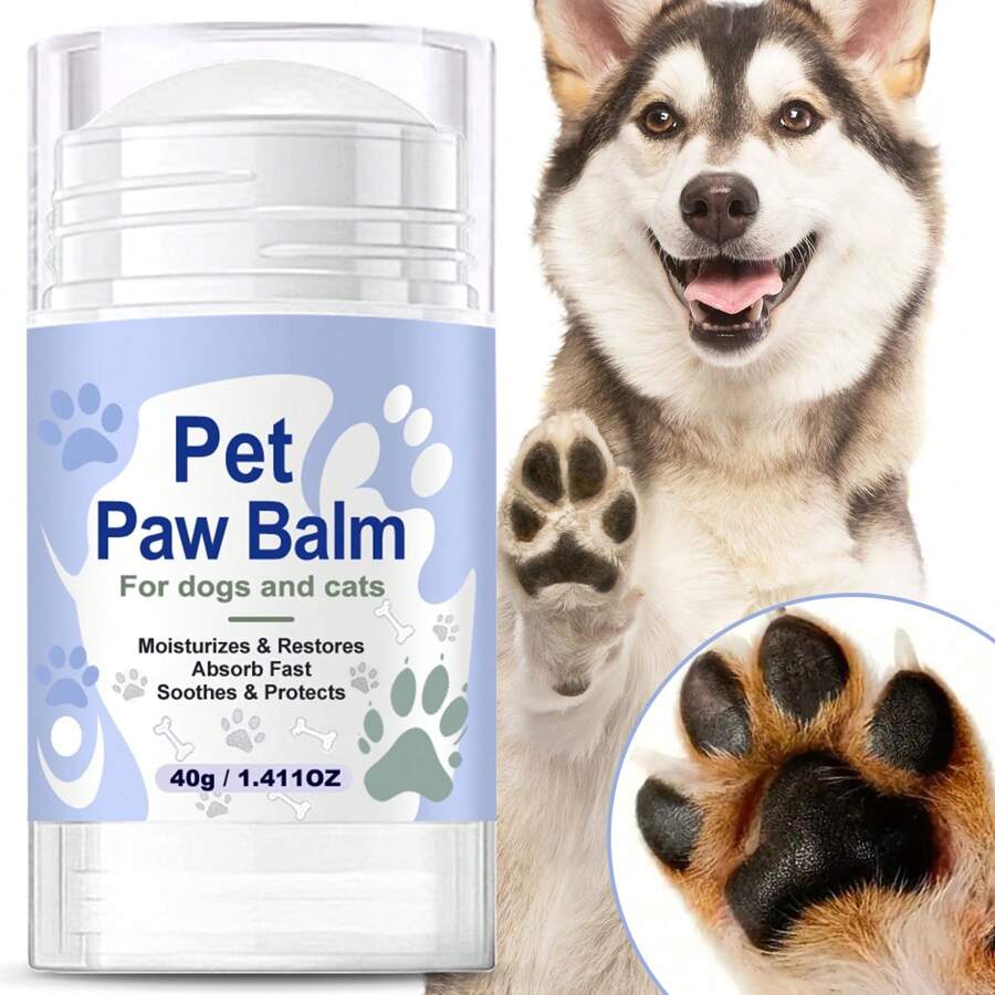 40 g Baume pour les pattes de chien - Hydrate et nourrit la peau - Répare les nez et les pattes secs - Le plus adapté pour les conditions météorologiques extrêmes - 40 g