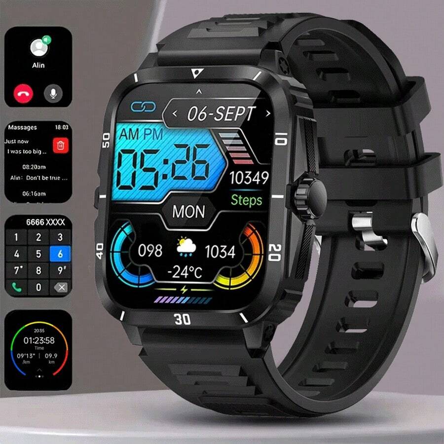 LOMAXFR Smart Watch,Wireless Calling /Dial, Various APP Reminders,Suitable For Men And Women,Sports Watches,Information Reminder,For IOS/Andriod