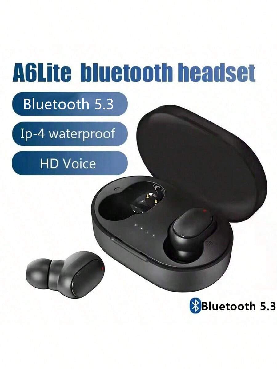 Écouteurs sans fil TWS A6S Bluetooth 5.3 Casque à commande tactile avec micro Écouteurs sport étanches Casque pour tous les smartphones 150 mAh