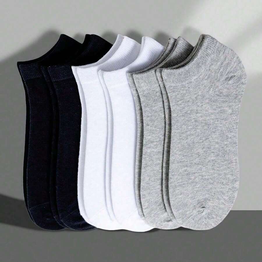 10/20 pares de calcetines tipo náutico para hombre/mujer, de color liso, anti-olor, calcetines de verano tobilleros, casuales y transpirables de baja cintura