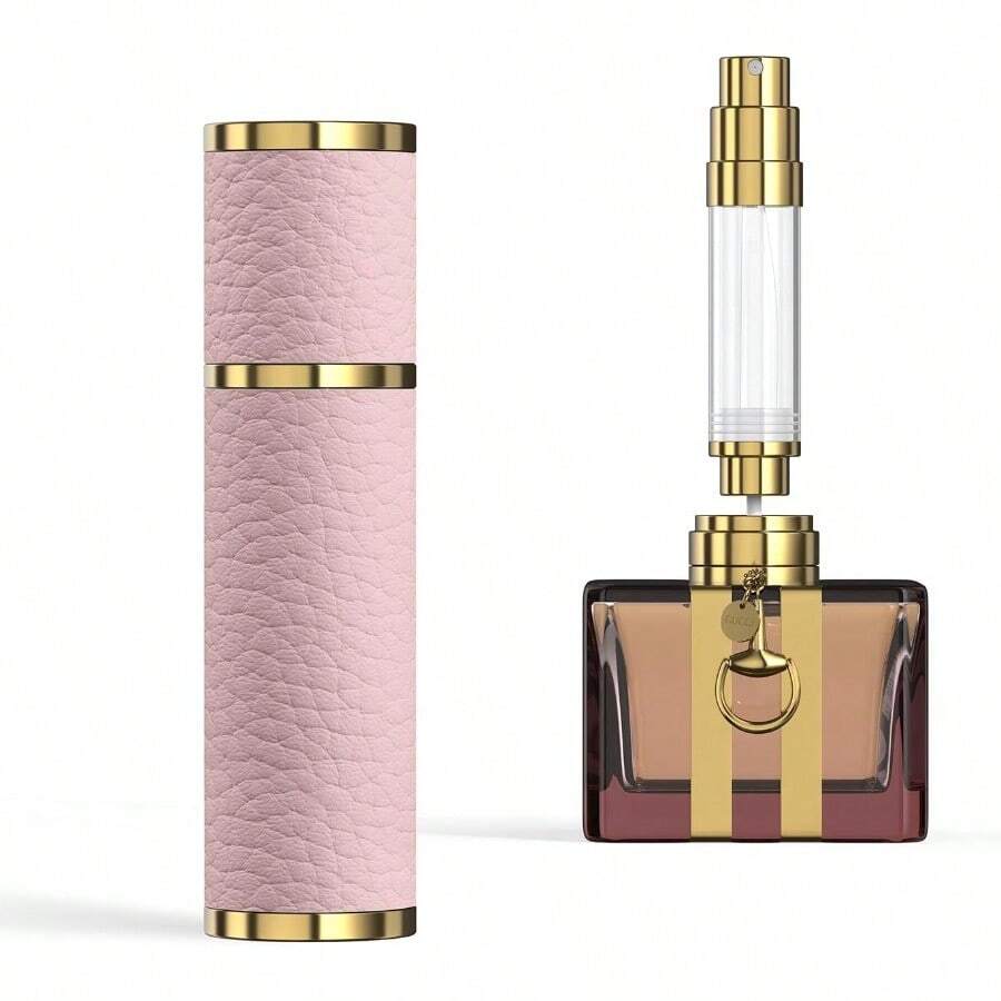 Atomizador de perfume de viaje de 5ml, recargable, portátil, de, vaporizador de colonia de tamaño de bolsillo, botella de spray de fragancia vacía, regalo para mujeres y hombres, color rosa