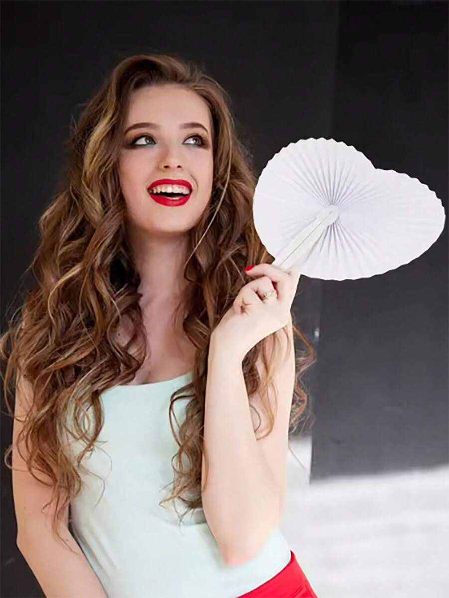 1-50pcs White Paper Fans, Wedding Supplies, Hand Cranked Folding Fans, White Paper Folding Fans, Circular Folding Fans, Origami Fans, Decoration For Bachelor Party Weddings, Bride Gift Giving Events, Bridesmaids Holding Folding Fans, Props For Bachelor Party Photo Booths, Bridesmaids Gift Wedding Decorations, Perfect For Parties And Events, Perfect Summer Accessories
