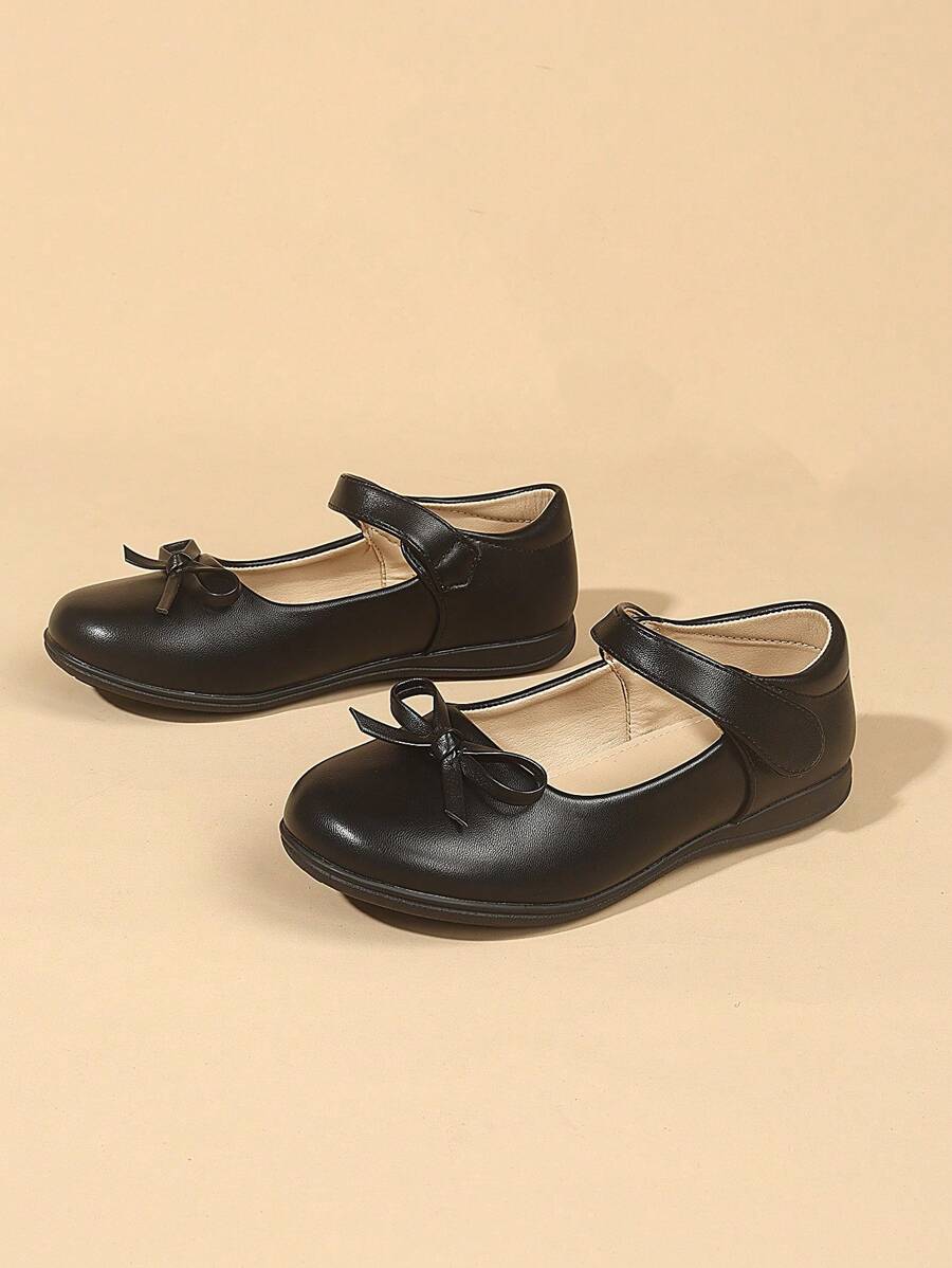 1 Pair Girls' PU Solid Performance Shoes, Student Shoes, Fashion Dress Shoes, Princess Shoes