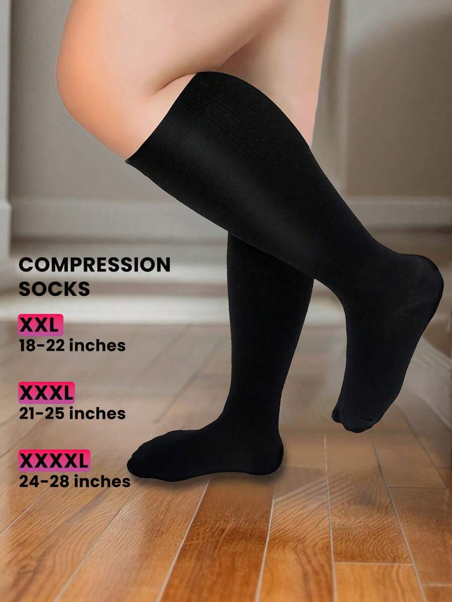 Calcetines deportivos de compresión de talla grande, calcetines de fitness de unicolor hasta el tobillo, extra cómodos y aptos para correr, escalar, ciclismo, saltar la cuerda, entrenamiento