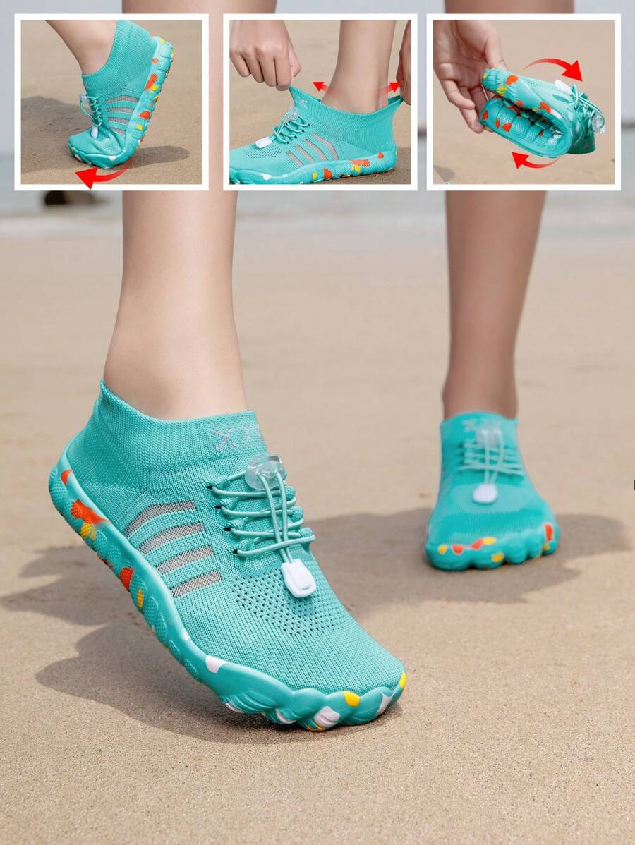 Nuevos zapatos de agua para niños, transpirables, para playa, natación y uso en exteriores, con diseño antideslizante, duraderos, cómodos y de fácil colocación