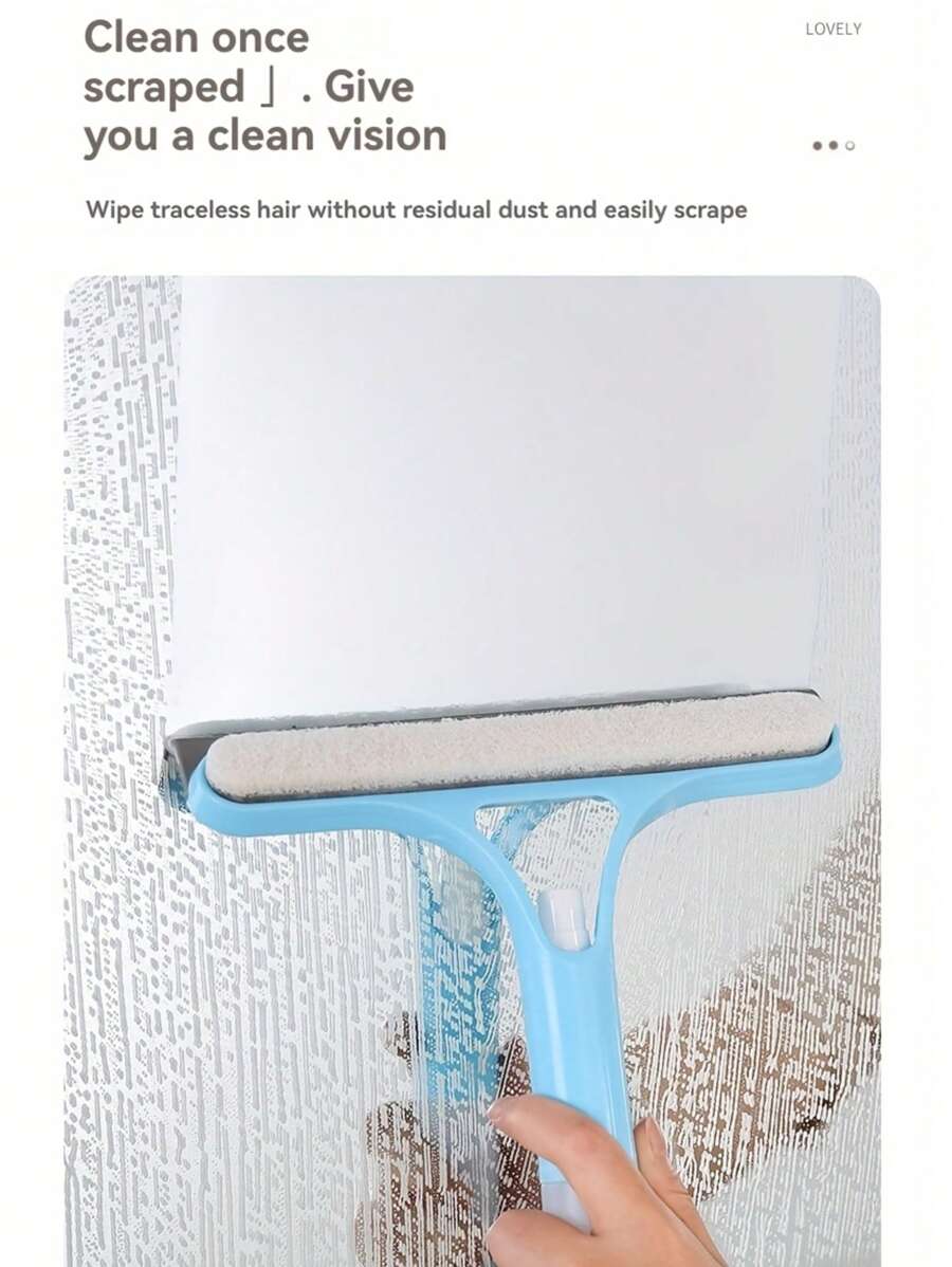 3 In 1 Multifunctional Window Cleaning Tool With Sprayer, Polypropylene (PP) Plastic, For Bathroom, Kitchen, Living Room, Bedroom, Toilet - Effective Squeegee For Mirrors And Windows