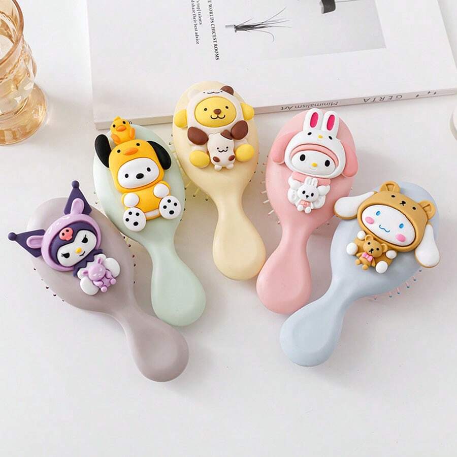1pc Sanrio Cute Cartoon Mini Air Cushion Comb Small Massage Comb Small Comb Airbag Comb Portable Hair Comb Homecoming Season Gift(There May Be Color Differences In Shooting Due To Different Angles And Lighting/Slight Variations In Details In Different Batches)
