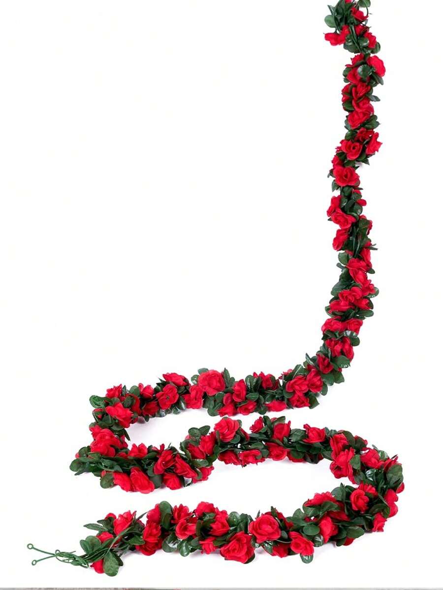 1/3 Stücke künstliche Rosenranke Hochzeitsdekoration Heim Schlafzimmer, Wohnzimmer, Badezimmer Wanddekoration Material Außengarten Schule Geburtstagsfeier Valentinstag Neujahr Dekorationen