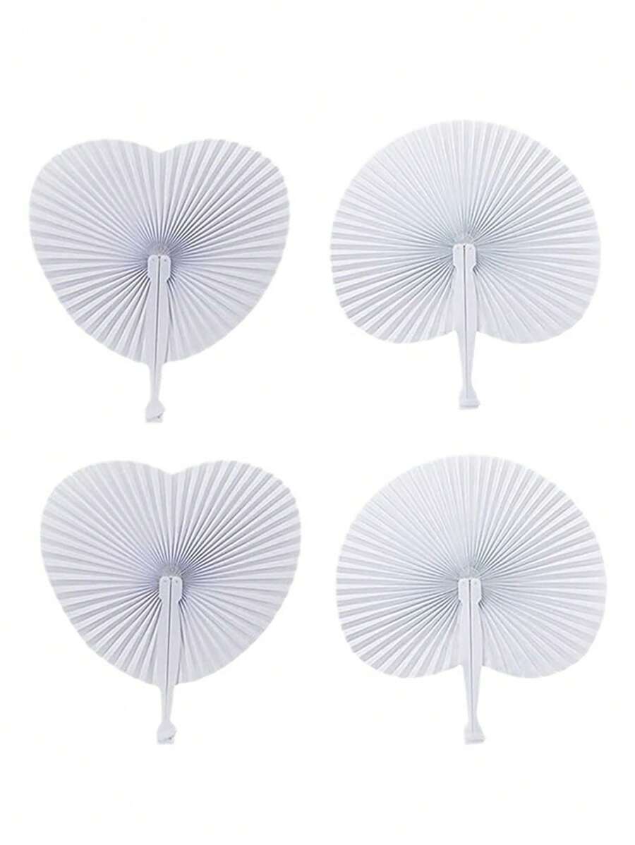 Da 1 a 50 Pezzi Ventagli di carta bianca, forniture per matrimoni, ventagli pieghevoli a manovella, ventagli di carta pieghevoli circolari, ventagli origami, decorazione per addio al nubilato, matrimoni, regalo per la sposa, regalo per damigelle con ventagli pieghevoli, accessori per cabine fotografiche per addii al nubilato, decorazioni per matrimoni, perfetti per feste ed eventi, accessori perfetti per l'estate