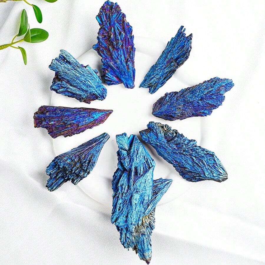 1 pieza Aura Piedra mineral de turmalina natural en bruto con clúster de plumas de colores arcoíris