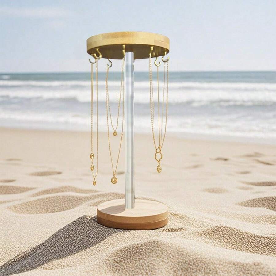 Soporte circular para exhibir collares, cadenas, joyería, pulseras, organizador de cuentas