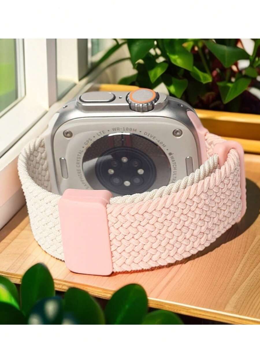 1 pieza Correa magnética de nailon elástica y colorida compatible con de 38mm, 40mm, 41mm, 42mm, 44mm, 45mm, 49mm para mujer y hombre, pulsera deportiva trenzada elástica de repuesto compatible con la correa del Serie 10 9 8 7 6 5 4 3 2 1 SE Ultra 1 y 2