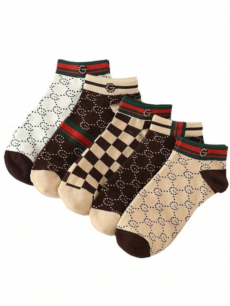 1/5/10/15/20 Pairs Women&Men French Style Ankle Socks, Summer Thin Breathable Ins Luxury Casual Boat Socks, Fashionable & Versatile Lightweight Summer Socks