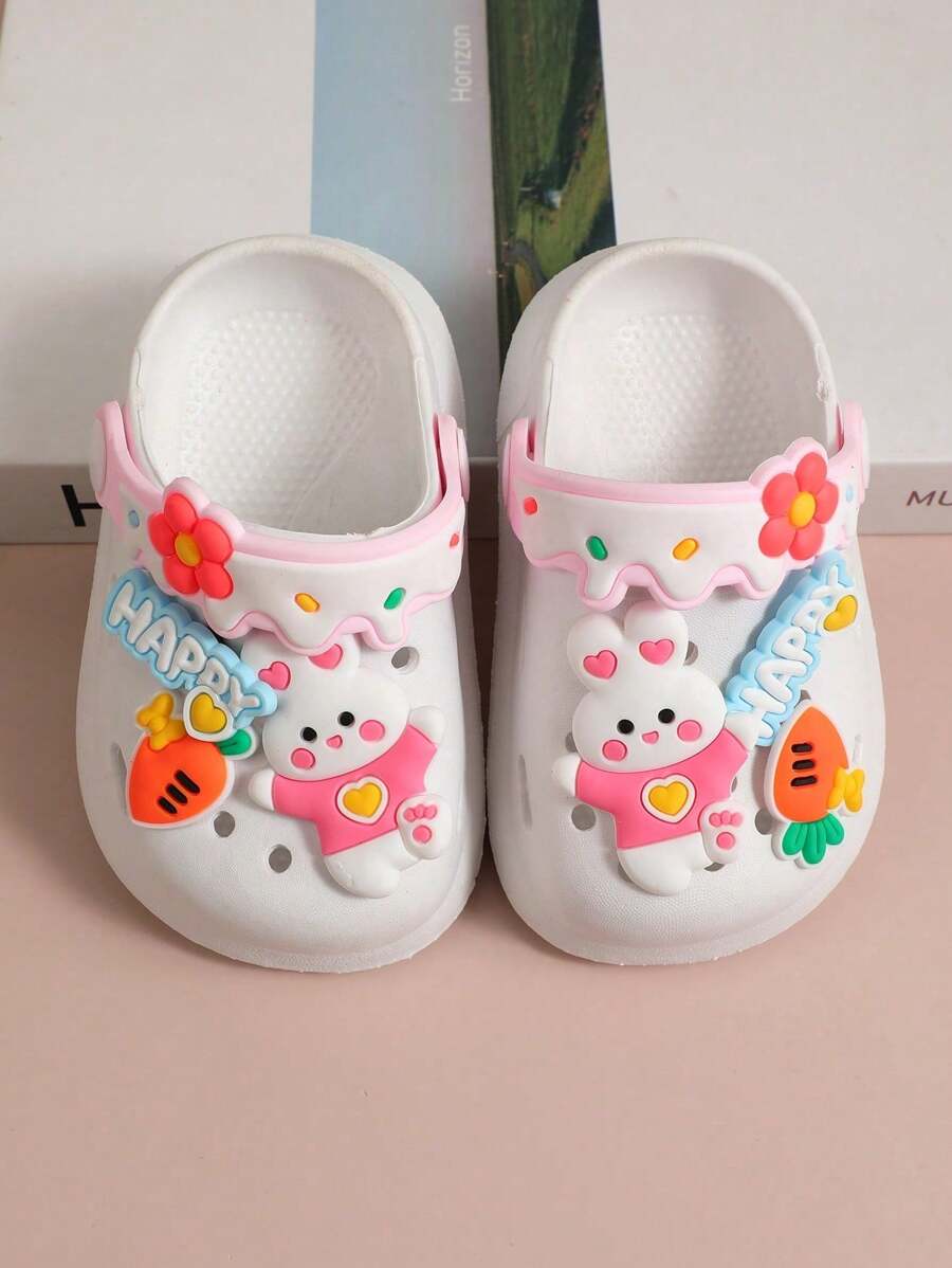 Children's Slippers Fashion Cute Flower Girl Sandals Breathable Non-Slip Indoor And Outdoor Garden Beach Slippers Outdoor Sports Tourism Holiday Street Beat Soft-Soled Baby Slippers.