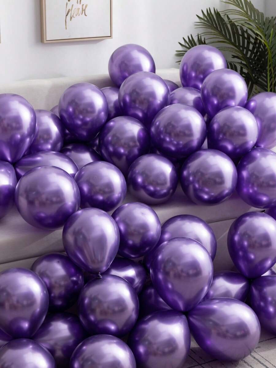 30/50/100pcs,5inch Metallic Purple Balloons For Balloon Garland Or Arch As Wedding Decorations, Birthday Decorations, Party Decorations Wedding Balloon,Wedding Decor