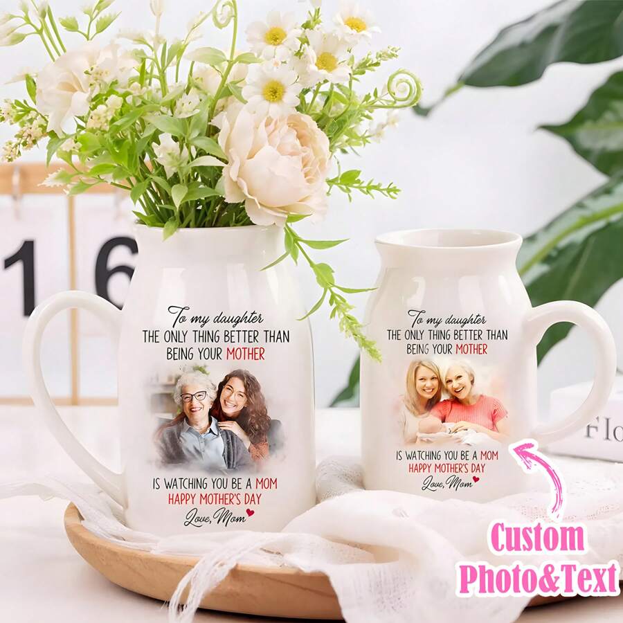 To My Daughter Flower Vase, The Only Thing Better Than Being Your Mother, Mother's Day Gift For Daughter, Daughter Gift From Mom New Mom Gift