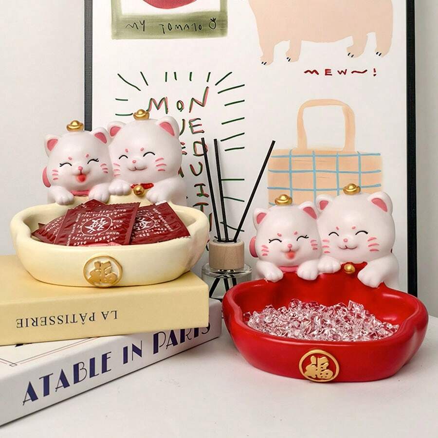 Adorable Cat Shaped Jewelry Tray - Ideal For Home & Garden Decor, Can Store Jewelry, Necklaces, Rings, Candy, Multipurpose Storage Organizer, Summer Storage Gift
