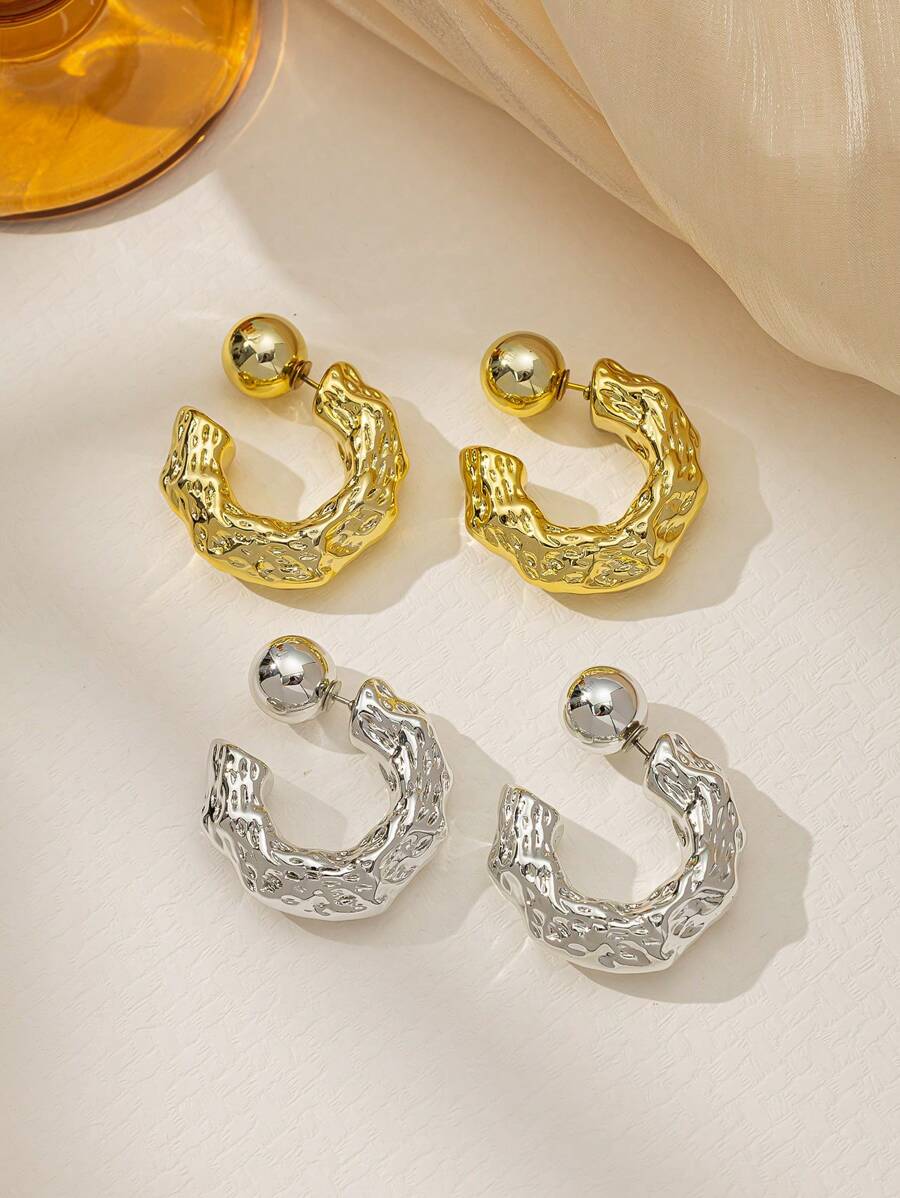 Boucles d'oreilles créoles CCB populaires transfrontalières européennes et américaines