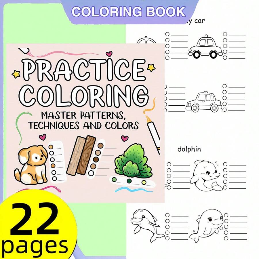 (An Upgraded Deluxe Version, Thickened Paper 22 Pages, 20 * 20cm)Practice Coloring Book, Watercolor Paper, Unique Cover, Comfortable Space Coloring, Suitable For Adults To Relax Comfortably | Valentine's Day, New Year, New Year's Day, Birthdays And Parties The Perfect Gift For All Kinds Of Festivals, Suitable For Friends, Family And Colleagues,Book,Back To School,School Supplies