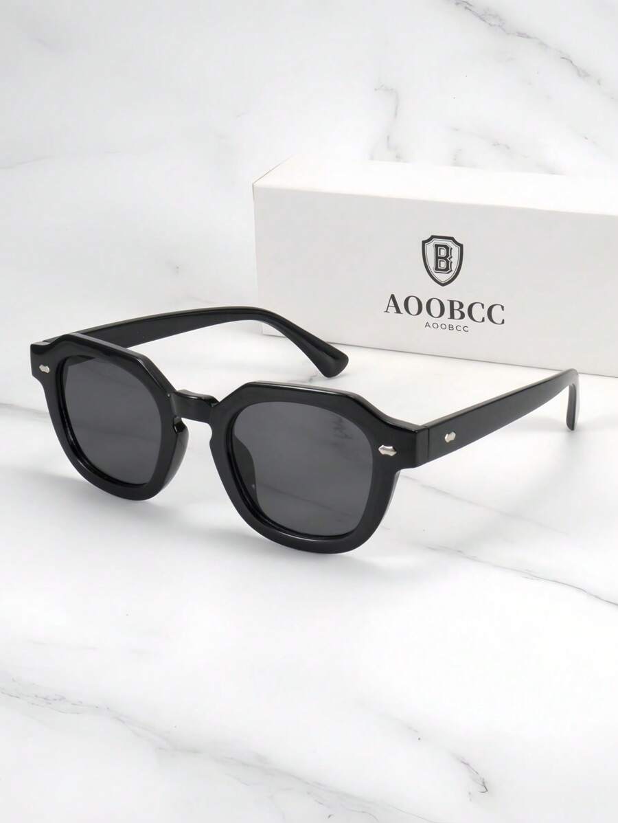 1 pieza Gafas de sol ovaladas vintage unisex marcos sencillos en negro y carey rojo, adecuadas para conducir, viajar, vacaciones, casual, actividades al aire libre, fiestas diarias, también se pueden usar como accesorio y pasador para el cabello