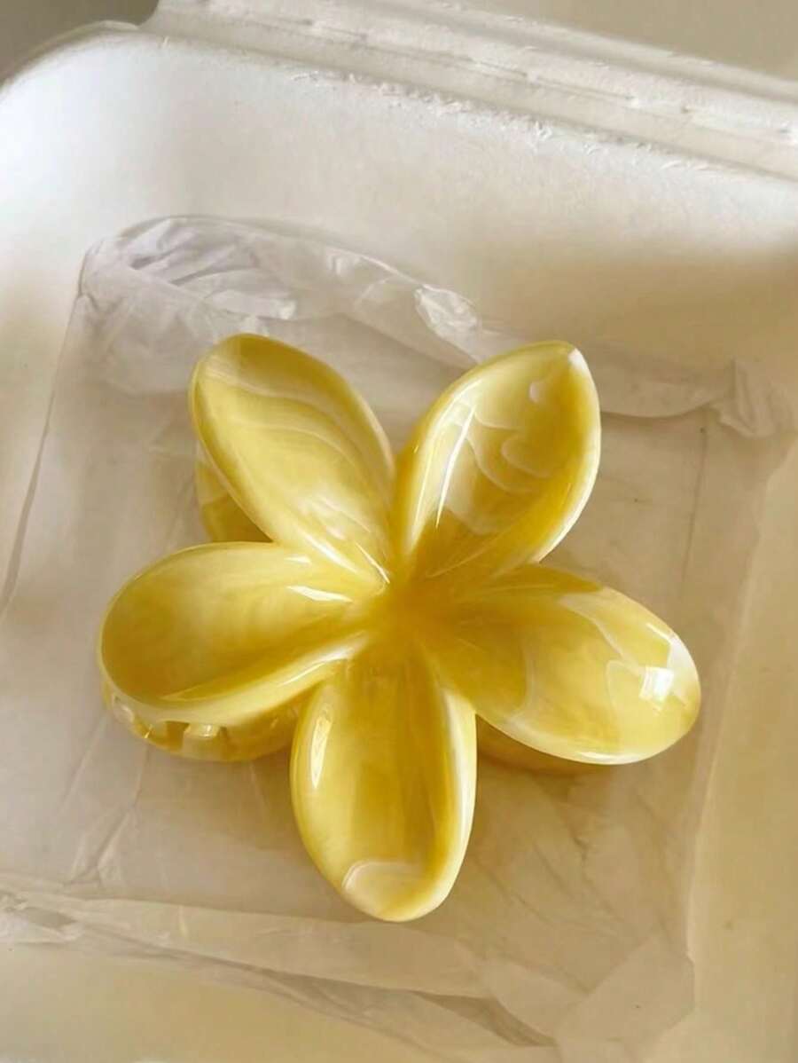 2pcs Simple & Elegant Acrylic Pink Beige Bow Print Hair Claw Clips, Decorative Flower Shaped Hair Accessory For Updo, Suitable For Daily Commute And Travel Outfit Fashion Hair Accessories Elegant Hair Clip