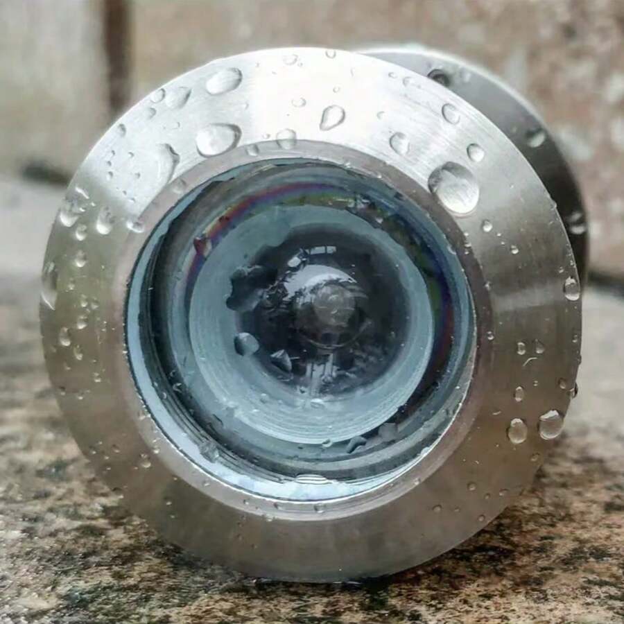 200° Türspion mit drehbarer Sichtschutzabdeckung, für Heim/Büro/Hotel Sicherheitstüren, einfache Installation, Silber