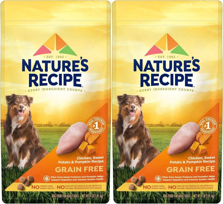 Nature's Recipe Grain Free Chicken, Sweet Potato &Amp; Pumpkin Recipe Dry Dog Food, 24 Lb. Bag