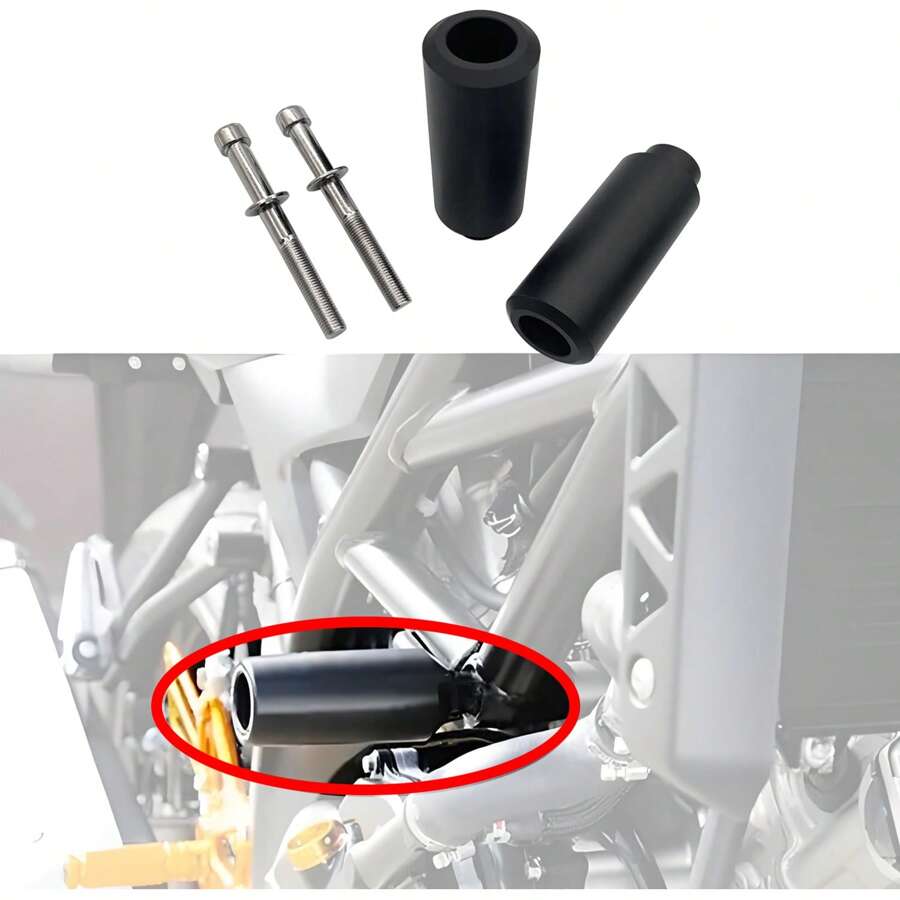 FCV 1pair Of CBR No Cut Frame Slider Crash Protector Fits For 1999-2006 CBR600 F4 F4i (Black)