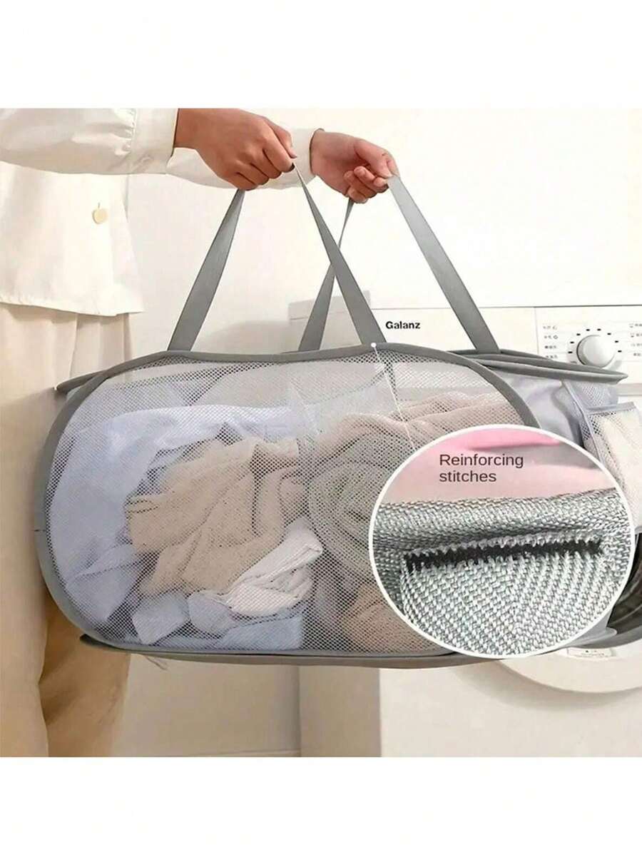 New Foldable Laundry Basket, Large Capacity Storage Laundry Basket, Bathroom Storage Basket.