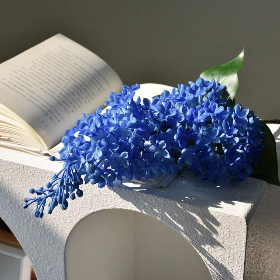 Nouvelle fleur de lilas artificielle en silicone rose, fleur artificielle violette de 75 cm, plante de simulation en plastique, fleur artificielle décorative pour mariage