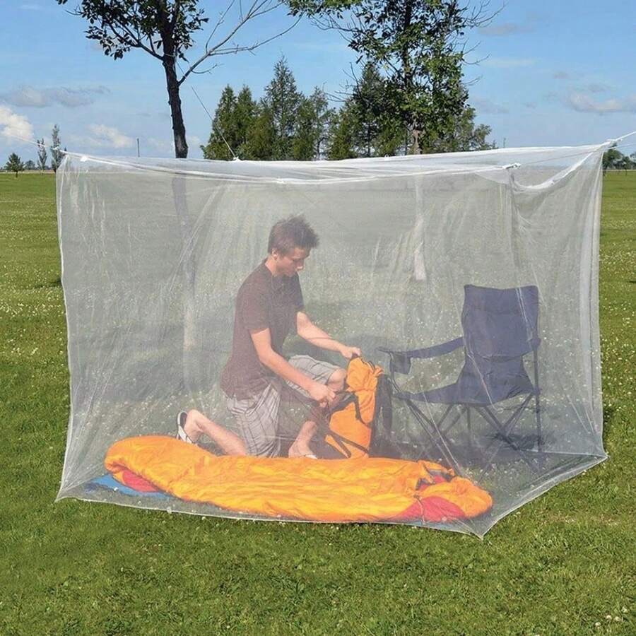 Redes mosquiteras para verano y camping, redes mosquiteras plegables para una persona para exteriores, carpas cuadradas, repelente de mosquitos, redes mosquiteras para jardín y patio