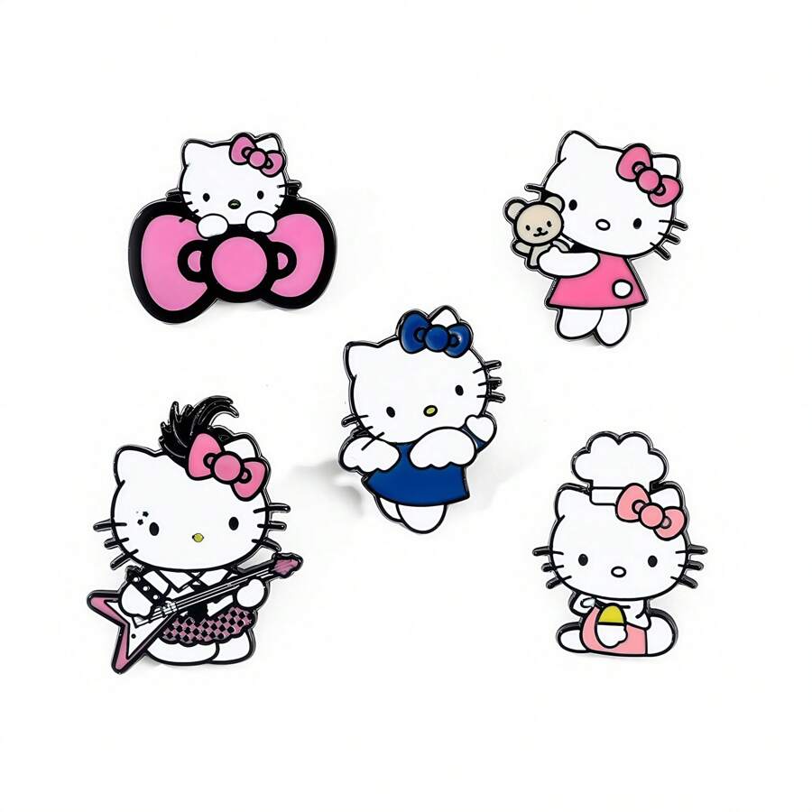 Sanrio Sanrio 1 buc Hello Kitty Anime Desene Animate Drăguț și Ciudat Broșă Insignă Metalică Accesoriu de Îmbrăcăminte Accesoriu Rucsac Potrivit pentru Purtare Zilnică și Cadouri pentru Prieteni. Accesorii de Birou Școlar Tricouri Jachetă Bijuterii Crăciun Halloween