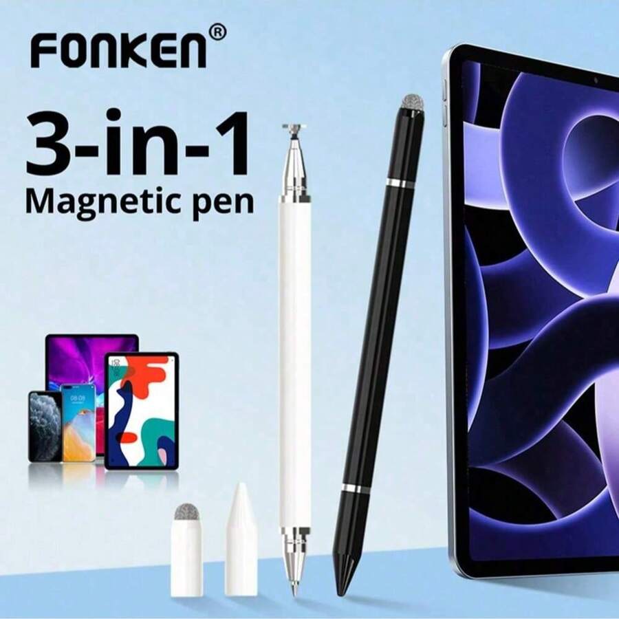 Magnetic Adsorption 3 In 1 Universal Stylus Pen Drawing Capacitive Touch Pencil For Android IPad Tablet Smart Phon