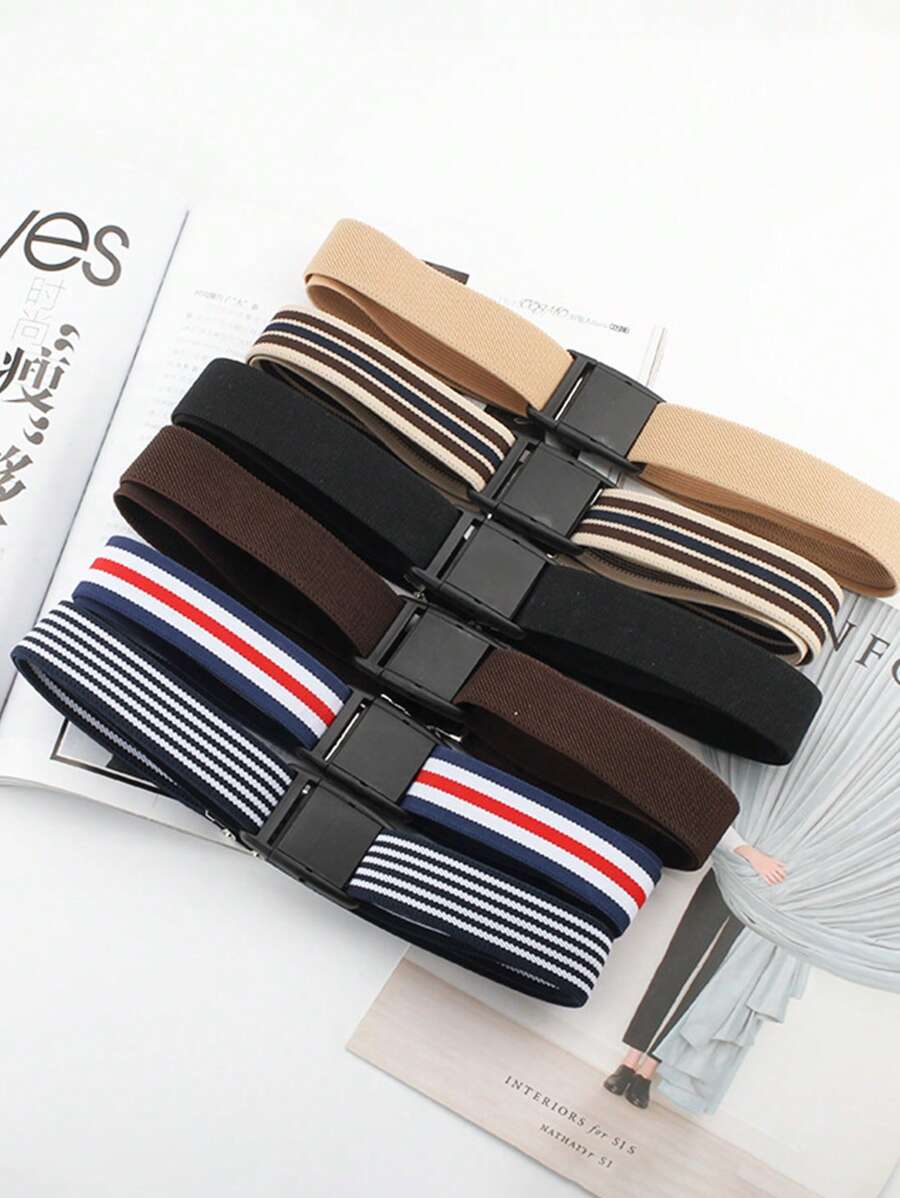 1 Cinturón cuadrado ajustable para niños, cinturón elástico para persona perezosa para jeans, para niños y niñas, cinturón ajustado - Cinturón elástico ajustable invisible para niños y niñas, cómodo y elástico, cinturón para persona perezosa de talla universal, cinturón elástico versátil de mezclilla elástica