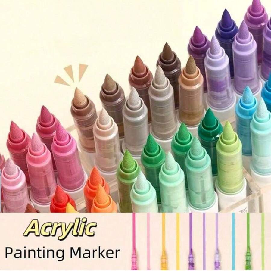 9 Farbset, insgesamt 126 Farben direkte flüssige Softlip Acrylstifte, beinhaltet Pastelltöne, Grautöne und andere einfache Schattierungen, geeignet für Malbücher, Studentenzeichnungen, Kunst DIY, Graffiti und Kalligraphie