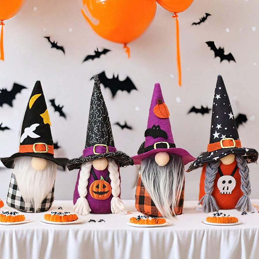 1pc Halloween Fabric Doll Decor, Home Living Room Kitchen Desktop Decoration, Ghost Festival Party Scene Decorative Prop, Centerpiece Decoration, Atmosphere Setting Item. Suitable For Home Decor / Desktop Decor / Party Decor / Mall Decor / Shop Window Decor / Farmhouse Decor.