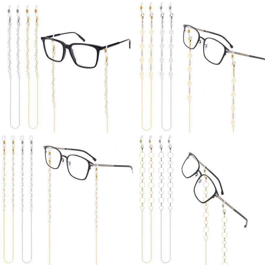 2 Packs Beaded Glasses/Mask Holder Chains - Adjustable Anti-Loss Retainer String For Reading Glasses, Sunglasses & Face Masks (Unisex)