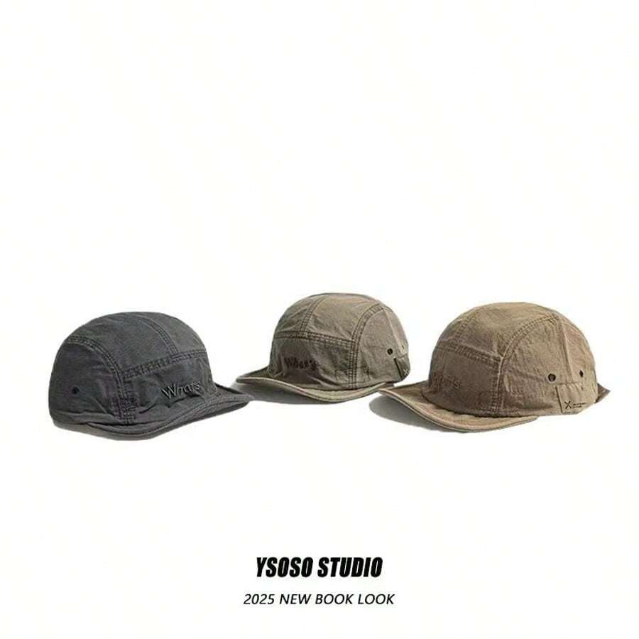 1 pezzo, cappellino da baseball unisex, stile retrò, traspirante, sottile, a 5 pannelli, regolabile 56-58cm, morbido picco, adatto per primavera/estate, non in poliestere