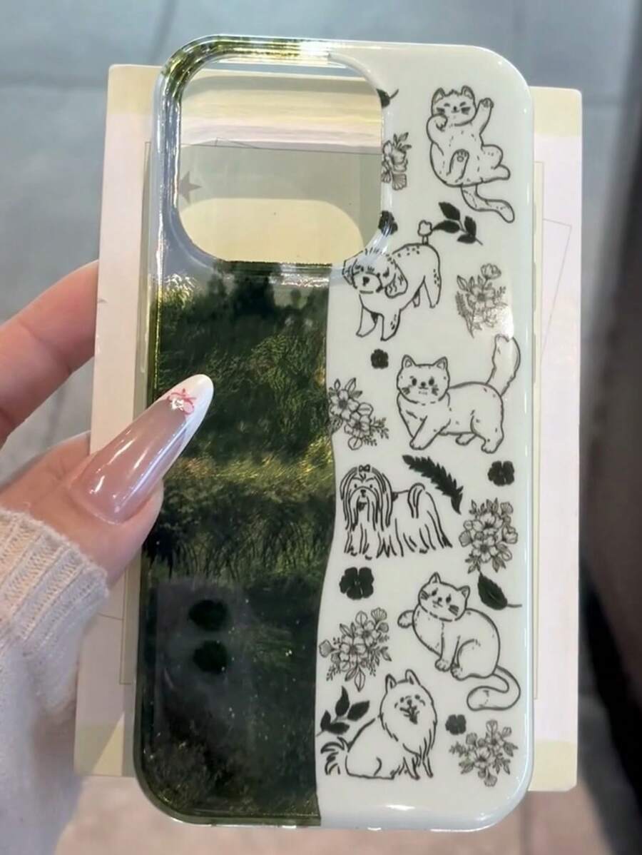 Funda de teléfono con diseño de gato, medusas, estrellas de mar y motivos oceánicos con efecto láser, compatible con iPhone 16, 15, 14, 13 Pro Max, resistente a golpes y con tapa trasera