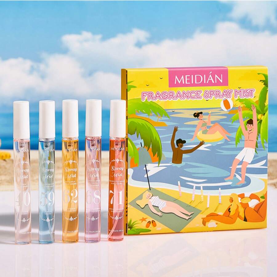1 pezzo/5 pezzi Set di spray profumati, 10ml per bottiglia, senza alcool, con profumo floreale, deodorante per camera da letto, soggiorno, bagno, elemento essenziale da viaggio