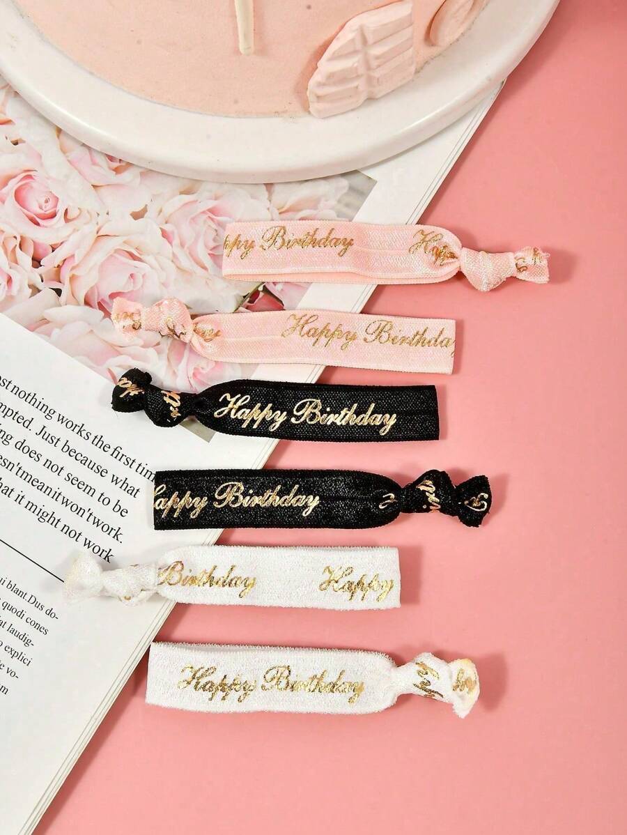 10pcs-Multicolor Birthday Party Wristbands, Bracelets, Elastic Bracelets, Party Supplies
