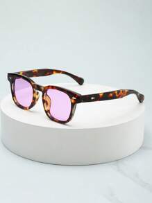 Piatto viola con cornice tartarugata