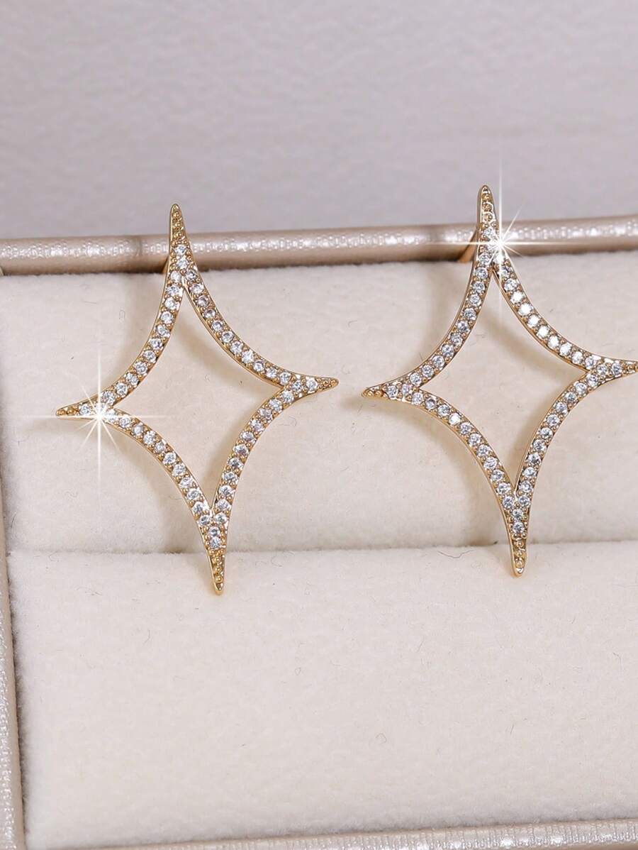 1 Pair Women Elegant Sophisticated Fashion Simple Versatile Earrings
