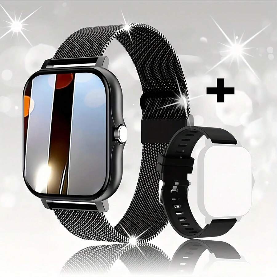 Reloj Inteligente Mujer y Hombre,Smartwatch, Reloj de Deportes Pantalla Táctil Completa Impermeable,con Ritmo Cardíaco Sueño Presión Arterial Monitor