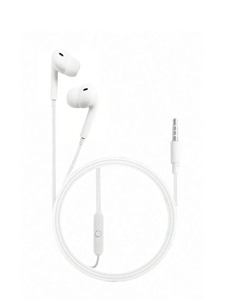 Nouveaux écouteurs intra-auriculaires blancs filaires 3,5 mm, stéréo basses, jack universel 3,5 mm, compatible avec les téléphones Android
