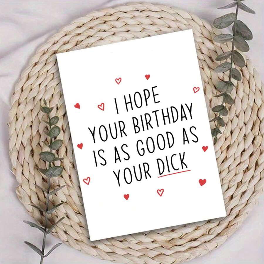 1pc Interesting Birthday Cards For Boyfriends - Funny Gifts For Husbands - For Him - Unique Gifts For Partners - For Couples - Naughty Birthday Cards For Men - Sexy Gifts, Back To School, School Supplies