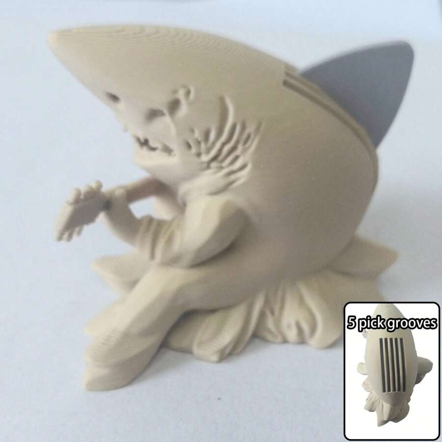 Shark Guitar Pick Holder - Creative Plectrum Storage, Ocean-Themed Guitar Accessory. Space-Saving & Durable Design, Perfect Gift For Musicians With Marine Life Decoration
