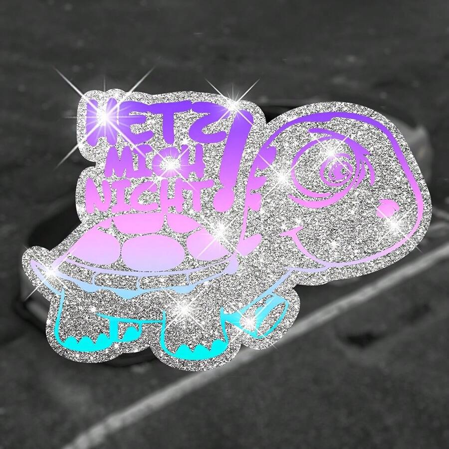 Don't Mess With Me Turtle Shiny Car Stickers, Glitter Decals For Car Truck Van Decoration, Motorcycle Laptop Stickers